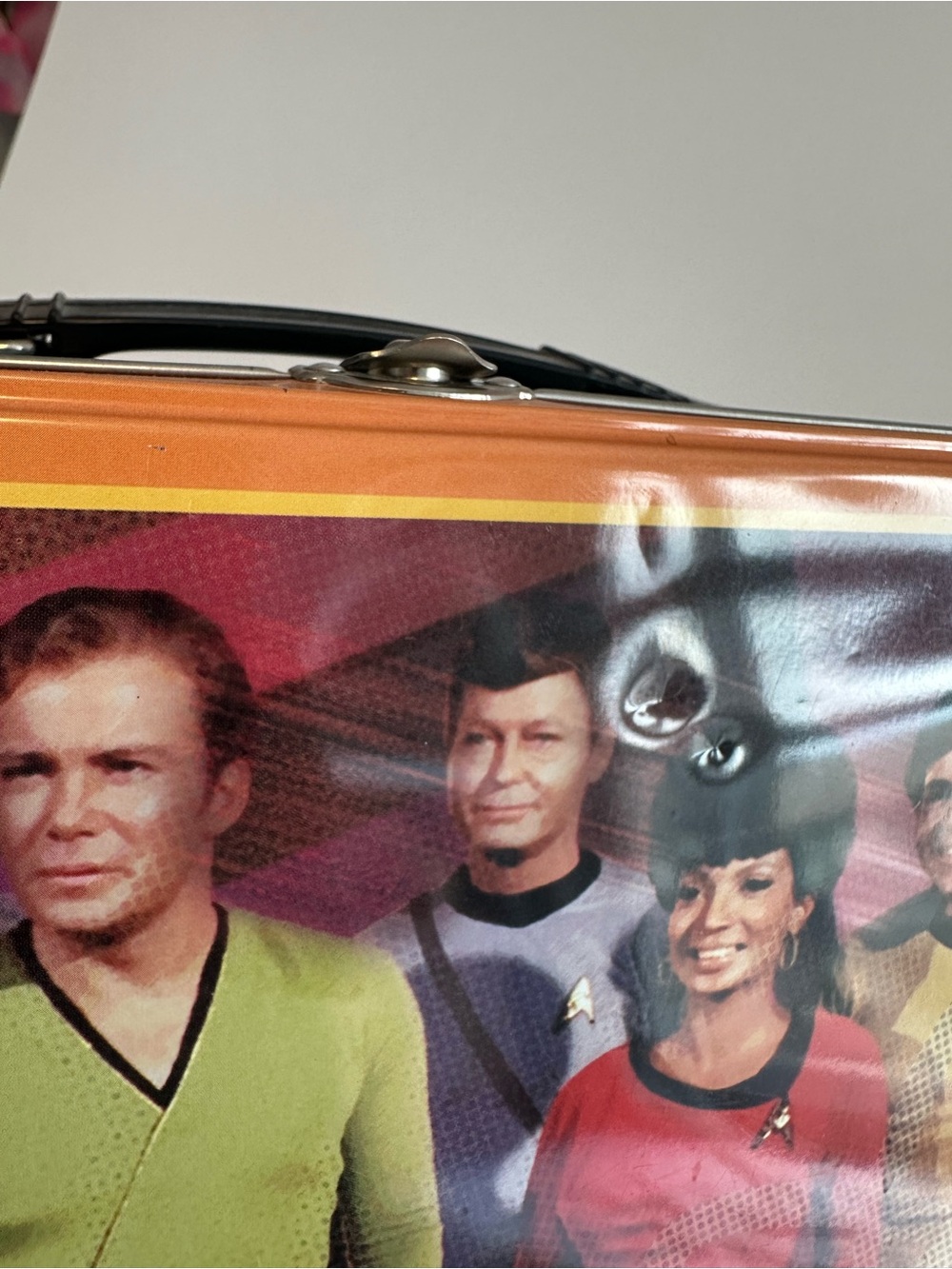 2009 Star Trek Metal Lunch Box Large Tin Tote Original Series Capt Kirk Spock - Picture 9 of 12